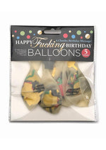 Load image into Gallery viewer, Happy F'n Birthday Confetti Balloons - Multicolor - 5 Per Pack