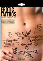Load image into Gallery viewer, Hott Products Erotic Tattoos Assorted - Black - Pack