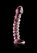 Load image into Gallery viewer, Icicles No 28 Textured Glass G-Spot Dildo - Pink - 7in