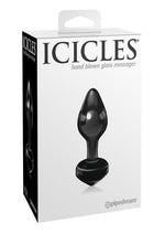 Load image into Gallery viewer, Icicles No 44 Glass Anal Plug - Black