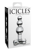 Load image into Gallery viewer, Icicles No. 47 Beaded Glass Anal Plug - Clear