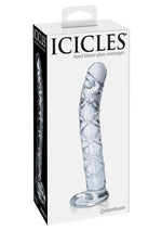 Load image into Gallery viewer, Icicles No. 60 Glass G-Spot and P-Spot Dildo - Clear - 6in