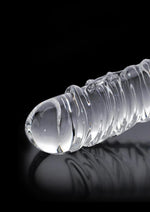 Load image into Gallery viewer, Icicles No. 63 Textured Glass Dildo with Balls