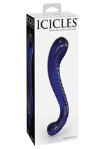 Load image into Gallery viewer, Icicles No 70 Textured G-Spot Glass Probe - Blue