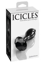 Load image into Gallery viewer, Icicles No 78 Glass Anal Plug - Black