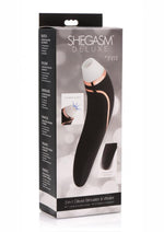 Load image into Gallery viewer, Inmi Shegasm Deluxe 2-In-1 Clit Stimulator and Vibrator - Black