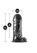 Load image into Gallery viewer, Jet Destroyer Dildo with Balls 10in - Carbon Metallic
