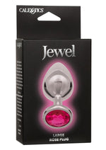 Load image into Gallery viewer, Jewel Rose Aluminum Anal Plug - Metal/Pink - Large