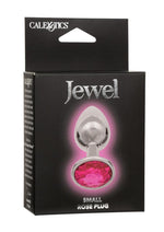 Load image into Gallery viewer, Jewel Rose Aluminum Anal Plug - Metal/Pink - Small