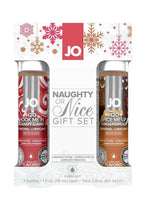 Load image into Gallery viewer, JO Naughty Or Nice Flavored Waterbased Lube Gift Set Candy Cane and Gingerbread 1 Ounce Each - 2 Set