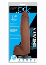 Load image into Gallery viewer, Jock Vibrating Dildo with Balls - Caramel - 11in