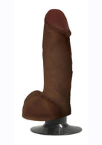 Load image into Gallery viewer, Jock Vibrating Dildo with Balls - Chocolate - 7in