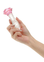 Load image into Gallery viewer, Juicy Glass Rose Glow In The Dark Butt Plug