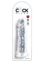 Load image into Gallery viewer, King Cock Dildo - Clear - 8in