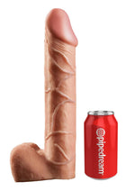 Load image into Gallery viewer, King Cock Hollow Strap-On Suspender System with Dildo - Black/Flesh/Vanilla - 12in