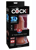 Load image into Gallery viewer, King Cock Plus Triple Density Dildo - Chocolate - 6in