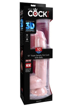 Load image into Gallery viewer, King Cock Plus Triple Density Fat Dildo with Balls - Vanilla - 10in