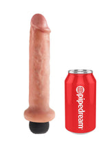 Load image into Gallery viewer, King Cock Squirting Dildo - Flesh/Vanilla - 7in