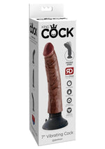 Load image into Gallery viewer, King Cock Vibrating Dildo - Chocolate - 7in