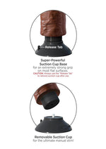 Load image into Gallery viewer, King Cock Vibrating Dildo - Chocolate - 8in