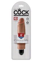 Load image into Gallery viewer, King Cock Vibrating Stiffy Dildo - Caramel/Tan - 6in