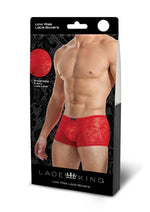Load image into Gallery viewer, Lace King Lace Boxers - Red - Medium/Small