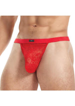 Load image into Gallery viewer, Lace King Lace G-String - Red - Large/Medium