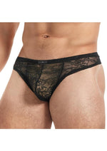 Load image into Gallery viewer, Lace King Lace Thong - Black - Large/XLarge