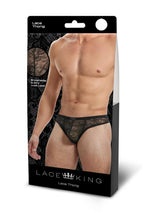 Load image into Gallery viewer, Lace King Lace Thong - Black - Medium/Small