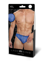 Load image into Gallery viewer, Lace King Lace Thong - Blue - Medium/Small