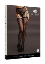 Load image into Gallery viewer, Le Desir Crotchless Cut Out Pantyhose - Black - One Size