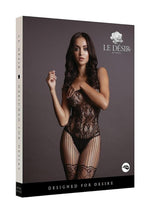 Load image into Gallery viewer, Le Desir Lace and Fishnet Bodystocking - Black - One Size