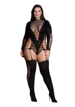 Load image into Gallery viewer, Le Desir Shade Kalyke Xxiii Bodystocking with Turtleneck - Black - Queen