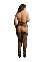 Load image into Gallery viewer, Le Desir Suspender Rhinestone Pantyhose