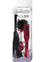 Load image into Gallery viewer, Lovers Kits Whip, Tickle and Paddle - Black/Red