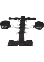 Load image into Gallery viewer, Lux Fetish Adjustable Neck and Wristraint - Black - 3 Piece Set