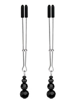 Load image into Gallery viewer, Lux Fetish Adjustable Tweezer Nipple Clips - Black