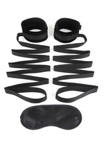 Load image into Gallery viewer, Lux Fetish Bondage Bed Strap - Black - 2 Piece Set