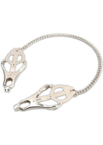 Load image into Gallery viewer, Lux Fetish Japanese Clover Steel Nipple Clamps Adjustable - Metal