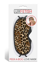 Load image into Gallery viewer, Lux Fetish Peek-A-Boo Love Mask - Animal Print/Leopard