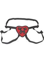 Load image into Gallery viewer, Lux Fetish Red Heart Strap-On Harness Adjustable - Red