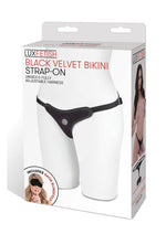 Load image into Gallery viewer, Lux Fetish Velvet Bikini Strap-On Adjustable - Black