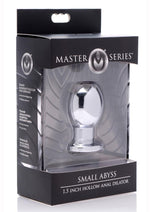 Load image into Gallery viewer, Master Series Abyss Hollow Anal Dilator - Metal/Silver - Small - 1.5in