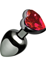Load image into Gallery viewer, Master Series - Crimson Tied Scarlet Heart Jewel Anal Plug - Red/Silver