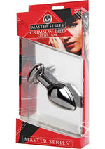 Load image into Gallery viewer, Master Series - Crimson Tied Scarlet Heart Jewel Anal Plug - Red/Silver