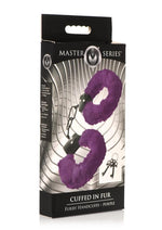 Load image into Gallery viewer, Master Series Cuffed In Fur Furry Handcuffs - Purple