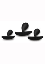 Load image into Gallery viewer, Master Series Dark Droplets Curved Anal Trainer - Black - 3 Piece/Set