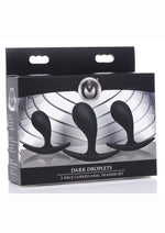 Load image into Gallery viewer, Master Series Dark Droplets Curved Anal Trainer - Black - 3 Piece/Set