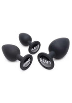 Load image into Gallery viewer, Master Series Dirty Words Anal Plug - Black - Set