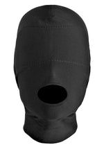 Load image into Gallery viewer, Master Series Disguise Open Mouth Hood with Padded Blindfold